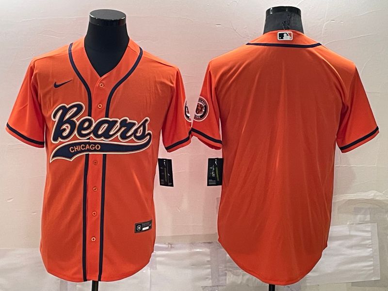 Men Chicago Bears Blank Orange Nike Co branded Jersey